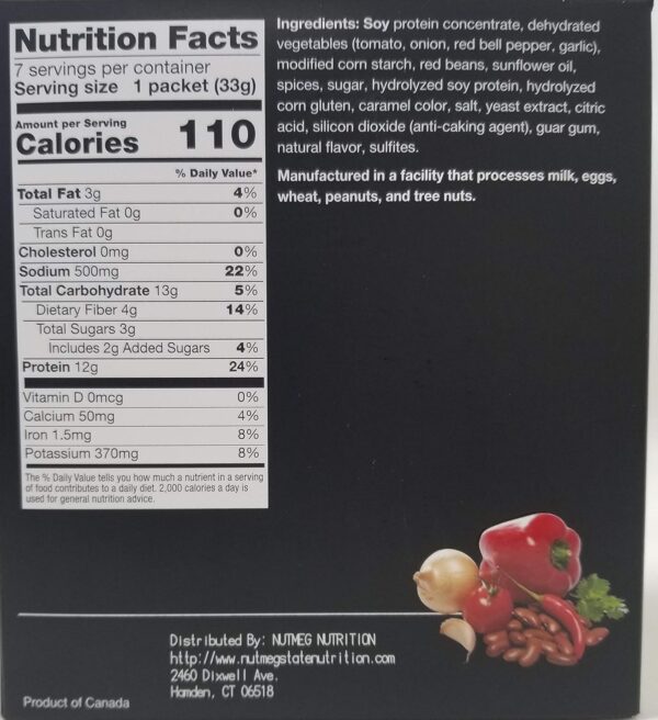Proti Fit - Vegetable Diet Chili Mix with Natural Flavors - High Protein, Low Calorie, Low Fat, High Fiber - Diet & weight loss meal (7/Box)