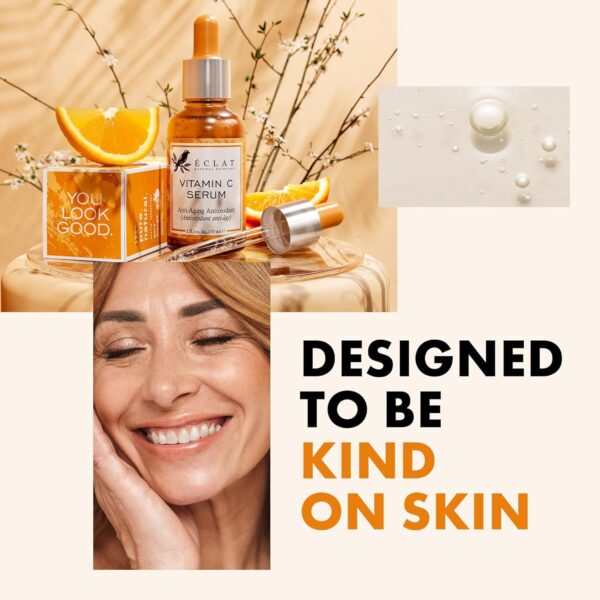 Vitamin C Face Serum - Dark Spot Serum, Vit C Serum with Hyaluronic Acid, Ferulic Acid, & Vit E - Anti Aging and Skin Brightening Serum, Pure Vitamin C Serum Skin Care 30 ml