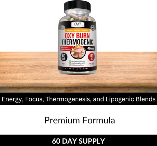 Kaya Naturals Supreme Fat Burner - Weight Loss Pills Women & Men - Appetite Suppressant Supplement - Powerful Thermogenic Diet Pills - Natural Energy Boost Oxy Burn 60 Count
