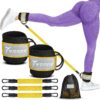 Ankle Resistance Bands with Cuffs, Ankle Bands for Working Out, Glutes Workout Equipment, Butt Exercise Equipment for Kickbacks Hip Fitness Training, Legs Resistance Bands for Women & Men