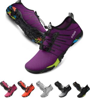 SIMARI Water Shoes for Women Men Barefoot Breathable Quick-Dry Aqua Sports Beach River Hiking Athletic Swim Surf Pool Diving Camping Must Haves Outdoor Gear
