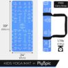 Kids Yoga Mat - Non-Slip Lightweight TPE Exercise Mat - Ideal for Boys & Girls (Ages 3-12), Toddlers & Children in Kindergarten, Preschool, School. PVC Free. 6mm Thick. Carry Strap