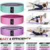 Renoj Resistance Bands, Exercise Workout Bands for Women and Men, 3 Set of Stretch Bands for Booty Legs, Pilates Flexbands