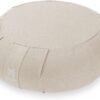 Zafu Meditation Cushion, 15" Round Buckwheat Yoga Pillow with Organic Cotton Cover