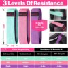 Fabric Resistance Bands for Working Out - Exercise Bands for Women and Men, Booty Bands for Legs and Butt, Yoga, Pilates, Rehab, Fitness and Home Workout