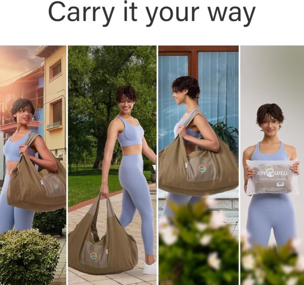 JoYnWell Large Yoga Mat Bag Carrier for men and Women - Stylish Tote with 4 Pockets, Durable Yoga Bolster Fits All your Stuff Light-weight and Easy-to-Carry, 30”