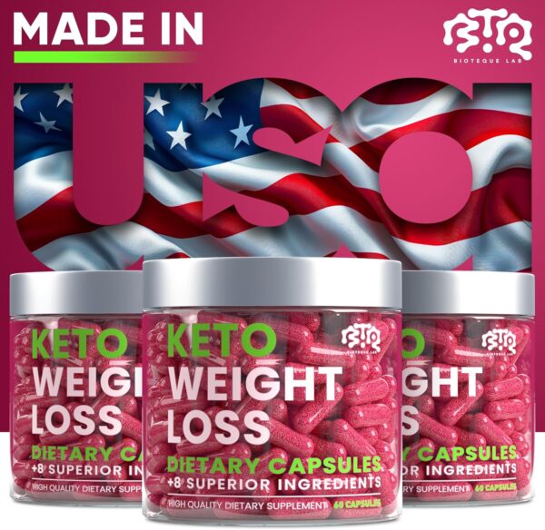 Keto Weight Loss Diet Pills, Natural Appetite Suppressant, Fat Burner for Women and Men with Apple Cider, Green Coffee Bean Extract, Cinnamon, Cayenne Pepper Metabolism Booster