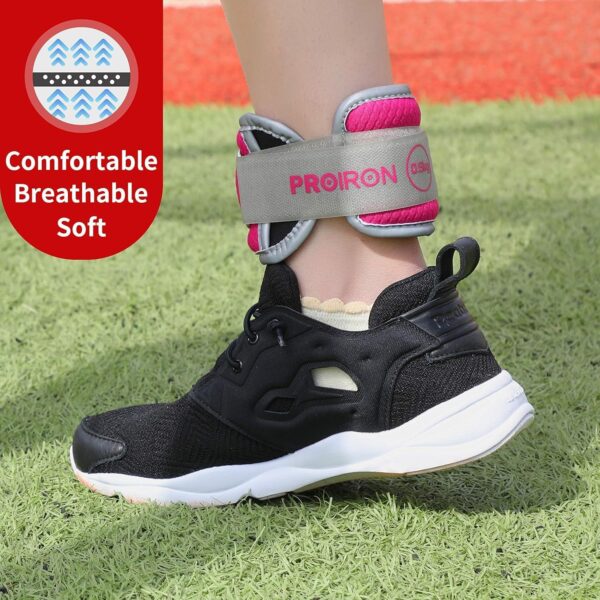 PROIRON Ankle Weights Wrist Leg Weights for Women Men 2/4/6/8LBS Reflective Ankle Weight Set for Fitness Exercise Jogging Aerobics