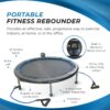 Stamina 36 Inch Fitness Trampoline w/ Foldable Steel Frame, 250 Pound Capacity, Gray