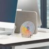 Feelings Wheel Therapy Tabletop Decor, Wooden Double-Sided Mental Health Mood Chart with Stance As a Gift for Consulting Therapists, Social Workers, School Counselors, and Home Office Decor(10.6In)