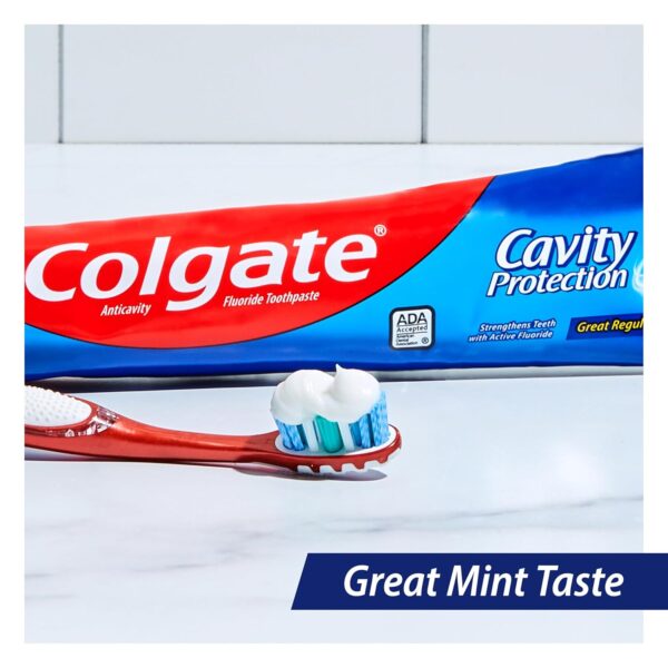 Colgate Cavity Protection Toothpaste with Fluoride, Great Regular Flavor, 6 Ounce (Pack of 6)