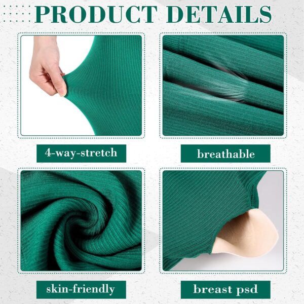 4 Pcs Women's Workout Sets Pilates Exercise Outfit Ribbed Scoop Neck Sports Bra Shorts Leggings Gym Clothes Set