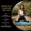 Meditation Cushion with Washable Premium Velvet Cover,100% Memory Foam Square Floor Cushion and Buckwheat Cushion Seating for Adults and Children Sitting, Yoga, Reading