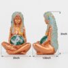 ZenBless Crystals Tree,7 Chakra Healing Crystals Tree Gaia Te Fiti Storage Tray Yoga Meditation Zen Home Decor Set Figurine Ornament Decoration Feng Shui Wealth Luck (Mother Earth Statue_Gold Tray)
