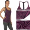 icyzone Workout Tank Tops for Women - Athletic Yoga Tops, T-Back Running Tank Top