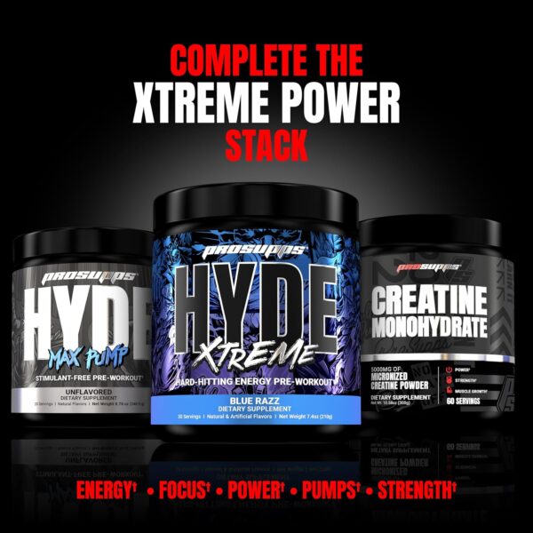 PROSUPPS® Mr. Hyde® Xtreme Pre-Workout Powder Energy Drink - Intense Sustained Energy, Pumps & Focus with Beta Alanine, Creatine & Nitrosigine, (30 Servings, Watermelon)