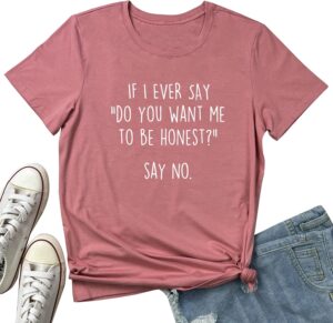BLACKOO Women Funny Graphic T-Shirts Cute Tees