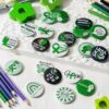Mental Health Awareness Button Pins Green Ribbon Round Badges, Mental Health Awareness Month Brooch Pin, Mental Health Awareness Decoration Supplies, Clothing Bag Hat Accessories