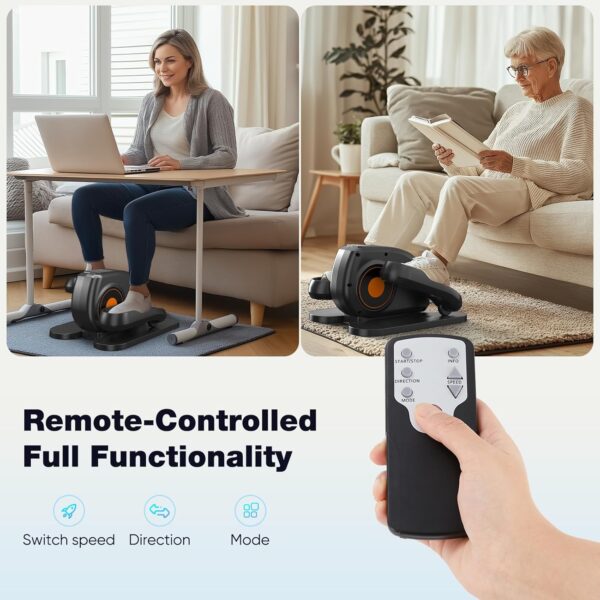 OLIXIS Under-Desk Elliptical Machine–Compact & Quiet Mini Pedal Exerciser with Adjustable Speed, LED Display, Portable Fitness Solution for Home or Office Workouts
