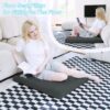Velvet Zabuton Meditation Mat, 31 * 31 inches, Yoga Meditation Cushion Floor (Black)