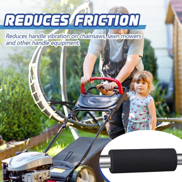 Frienda 4 Pcs Handle Grips 4.25 Inch NBR Rubber Foam Grip Wrap Soft Buffer Tube Cover Buffer Tube Pad Comfortable Handle Covers for Fitness Home Garden Bicycle Exercise Equipment Handlebar Replacement