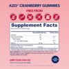 AZO Cranberry Urinary Tract Health Gummies Dietary Supplement, 2 Gummies = 1 Glass of Cranberry Juice, Helps Cleanse & Protect, Natural Berrylicious Flavor, Non-GMO, 72 Gummies