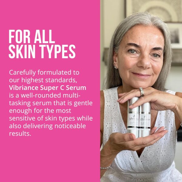 Vibriance Super C Serum for Mature Skin, Made in USA, All-in-One Vitamin Formula Hydrates, Firms, Lifts, Smooths, Targets Age Spots, Wrinkles, 1 fl oz