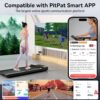 Walking Pad Treadmills for Home Office, Under Desk Walk Mat with APP and Remote Control, 3 in 1 Portable Exercise Equipment, Compact Jogging Running Machine for Small Space, 300 Lbs Capacity