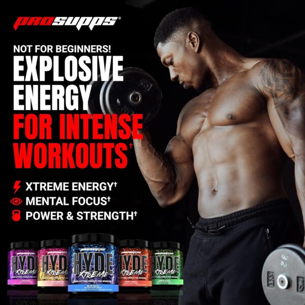 PROSUPPS® Mr. Hyde® Xtreme Pre-Workout Powder Energy Drink - Intense Sustained Energy, Pumps & Focus with Beta Alanine, Creatine & Nitrosigine, (30 Servings, Watermelon)