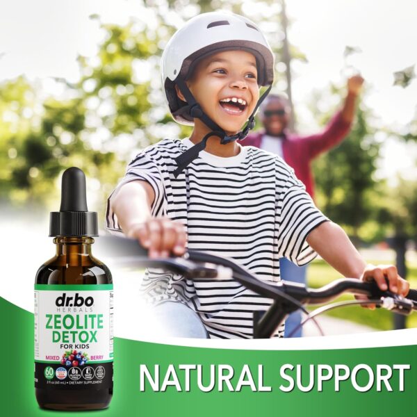 Zeolite Detox for Kids Liquid Drops - Advanced Clinoptilolite with Pure Vitamins B12 & D - Kids Gentle Body Daily Cleanse Focus & Speech Extra Clinoptilolite Zeolite Drops Detox Cleanse Supplement 2oz
