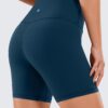 CRZ YOGA Women's Naked Feeling Biker Shorts - 6 Inches High Waist Yoga Workout Running Gym Spandex