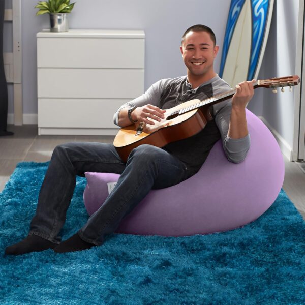 Yogibo Mini Small Bean Bag Lounger Chair for Kids, Teens and Adults with Filling, Soft, Plush, Comfy, Sensory Lounge Beanbag, Washable Cover, Lavender