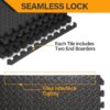 ZENY Puzzle Exercise Mat Gym Flooring Mat Interlocking Foam Mat 24 Tiles 3/4'' Extra Thick Floor Mats Exercise Equipment Mat Baby Play Mat 96 SQ. FT, Black