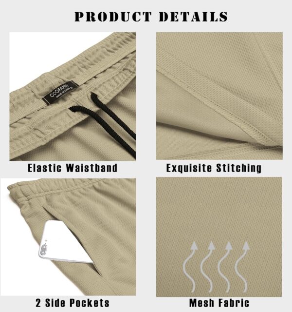 COOFANDY Men's 3 Pack Workout Gym Shorts Mesh Athletic Shorts Lightweight Bodybuilding Training Short Pants with Pockets