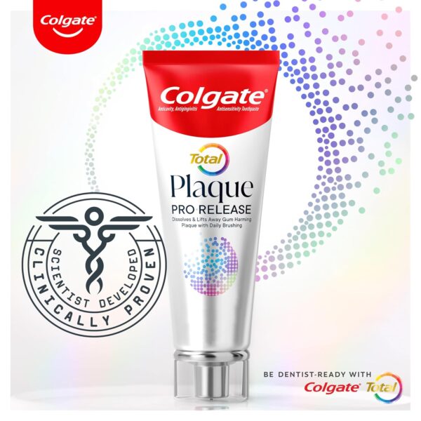 813PWFQiqoL._SL1500_.jpg Colgate Total Plaque Pro Release Whitening Toothpaste, 2 Pack, 3.0 Oz Tubes