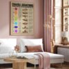 Poster Master Chakra Awakening Poster - Chakra Print - Meditation Art - Positive Body Energy Art - Gift for Men & Women - Decor for Bedroom, Living Room, Gym or Yoga Studio - 11x14 UNFRAMED Wall Art