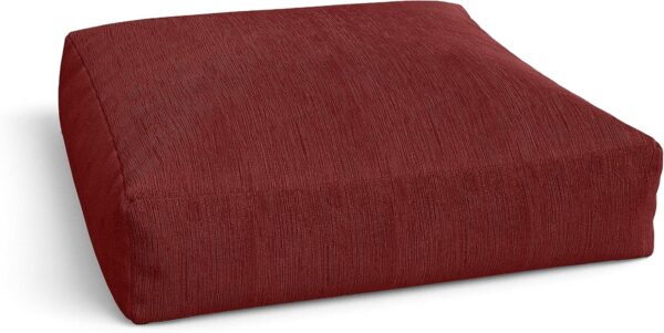 Jaxx Brio Large Décor Floor Pillow/Meditation Yoga Cushion, Plush Microvelvet, Berry Red