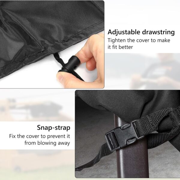 Rowing Machine Cover Fitness Equipment Cover Peotection for Sports Equipment Indoor or Outdoor Use 95" L x 24" W x 40" H Black