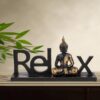 Buddha Statue Buddah Buda - Buddah Statue for Home Decoration,Laughing Buddha Statue for Yoga feng Shui Meditation Spiritual Room Decor,Buddha Decor Indoor, Relax Budha Zen Decor