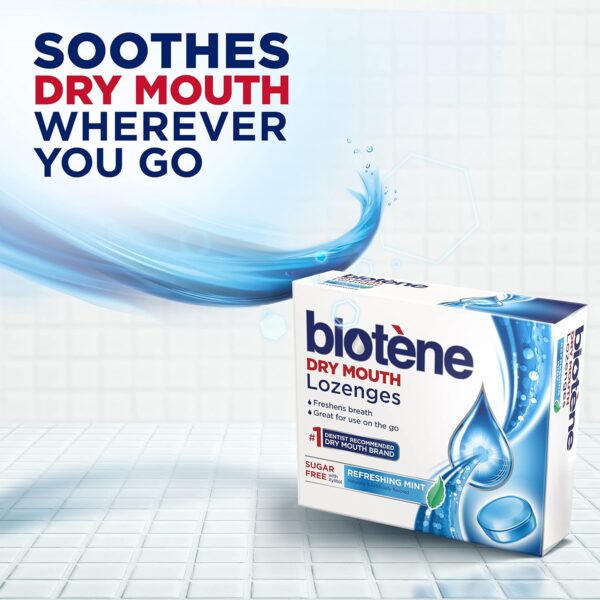 biotène Dry Mouth Lozenges for Dry Mouth and Fresh Breath, Dry Mouth Relief and Breath Freshener, Refreshing Mint - 27 Count (Pack of 3)