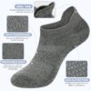 AURUZA Grip Socks for Women Men Pilates Grip Socks Non Slip Yoga Sock with Grips for Barre Barefoot Hospital Grippy Sock