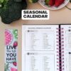Life & Apples Meal Planner with Grocery List - Weekly Menu Plan and Prep, Healthy Diet and Weight Loss Tracking, 1 Year Undated Meal Planning Notebook, 5 X 8 Inch Spiral Notebook, Mint Green