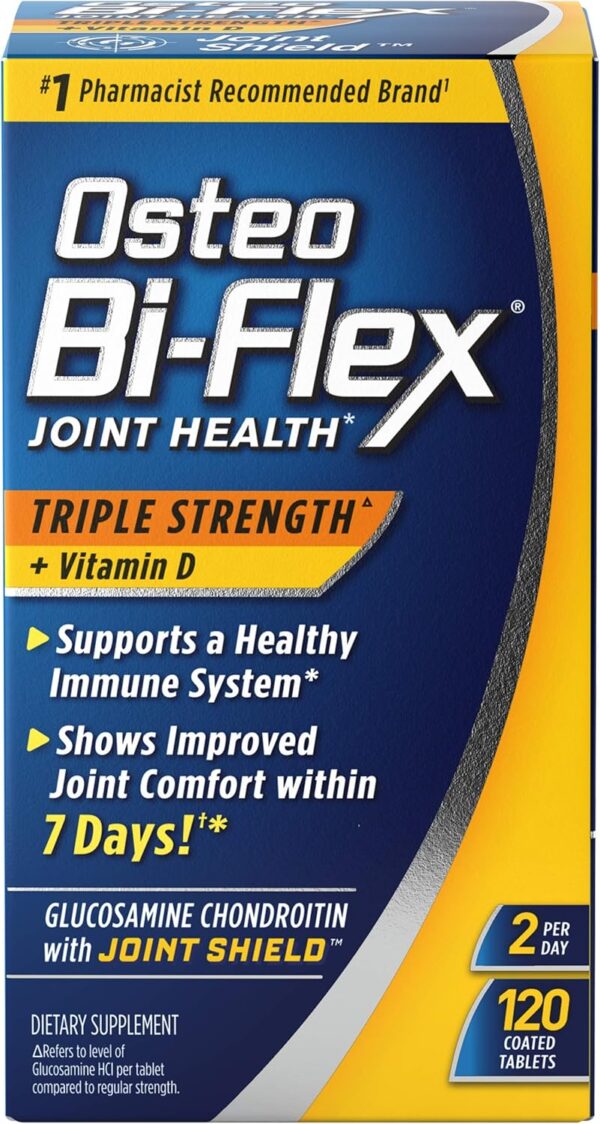 814IbwhmOML._AC_SL1500_.jpg Osteo Bi-Flex Triple Strength with Vitamin D Glucosamine Chondroitin Joint Health Supplement, Coated Tablets, Red, 120 Count