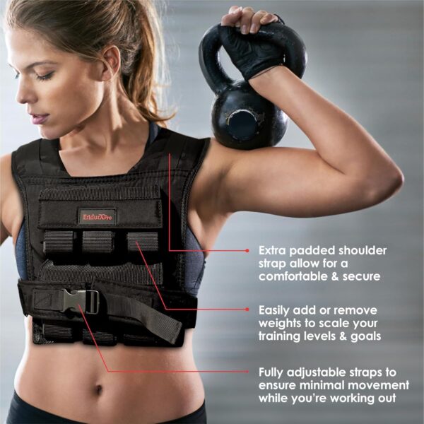 Adjustable Weighted Vest for Men and Women 25LBS | 35LBS Weighted Vest Woman, Weighted Vest Men, Weight Vest for Walking, Rucking Vest for Men and Women, Strength Training Weight Vests