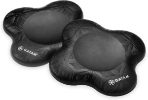 Gaiam Yoga Knee Pads (Set of 2) - Yoga Props and Accessories for Women/Men Cushions Knees and Elbows for Fitness, Travel, Meditation, Kneeling, Balance, Floor, Pilates