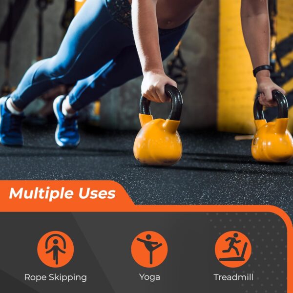 814Til-ymyL._AC_SL1500_.jpg SUPERJARE 0.4'' Thick 6 Pcs 24 Sq Ft Rubber Top Exercise Equipment Mats, High Density EVA Foam Mats with Rubber Top, Interlocking Gym Flooring for Home Gym, Protective Workout Mat, Black/Blue