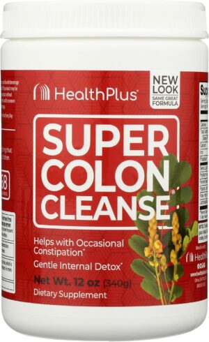Health Plus Super Colon Cleanse - 10-Day Cleanse - Detox, Gluten Free, Dairy Free, Natural Herbal Ingredients (More than 1 Cleanse, 12 Ounces)