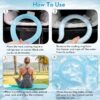 2PCS Neck Cooling Tube with Cold Insulated Bag,Neck Cooling Wraps,Reusable Ice Neck Ring Wearable Body Cooling Products for Summer Heat (Blue*2)