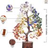 YATSKIA Chakra Crystal Tree - Handmade Healing Crystal Tree with 7 Chakra Stones - Decorative Tree of Life for Meditation, Feng Shui, and Home Decor - Unique Birthday Gifts for Women