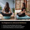 Meditation Cushion with Washable Premium Velvet Cover,100% Memory Foam Square Floor Cushion and Buckwheat Cushion Seating for Adults and Children Sitting, Yoga, Reading